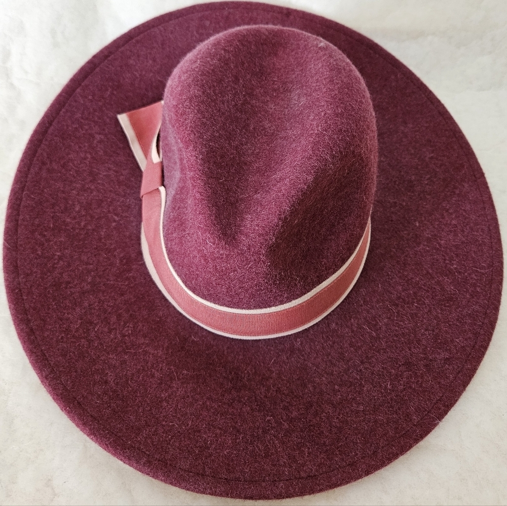 Halogen Wool Brim Hat Burgundy NWT